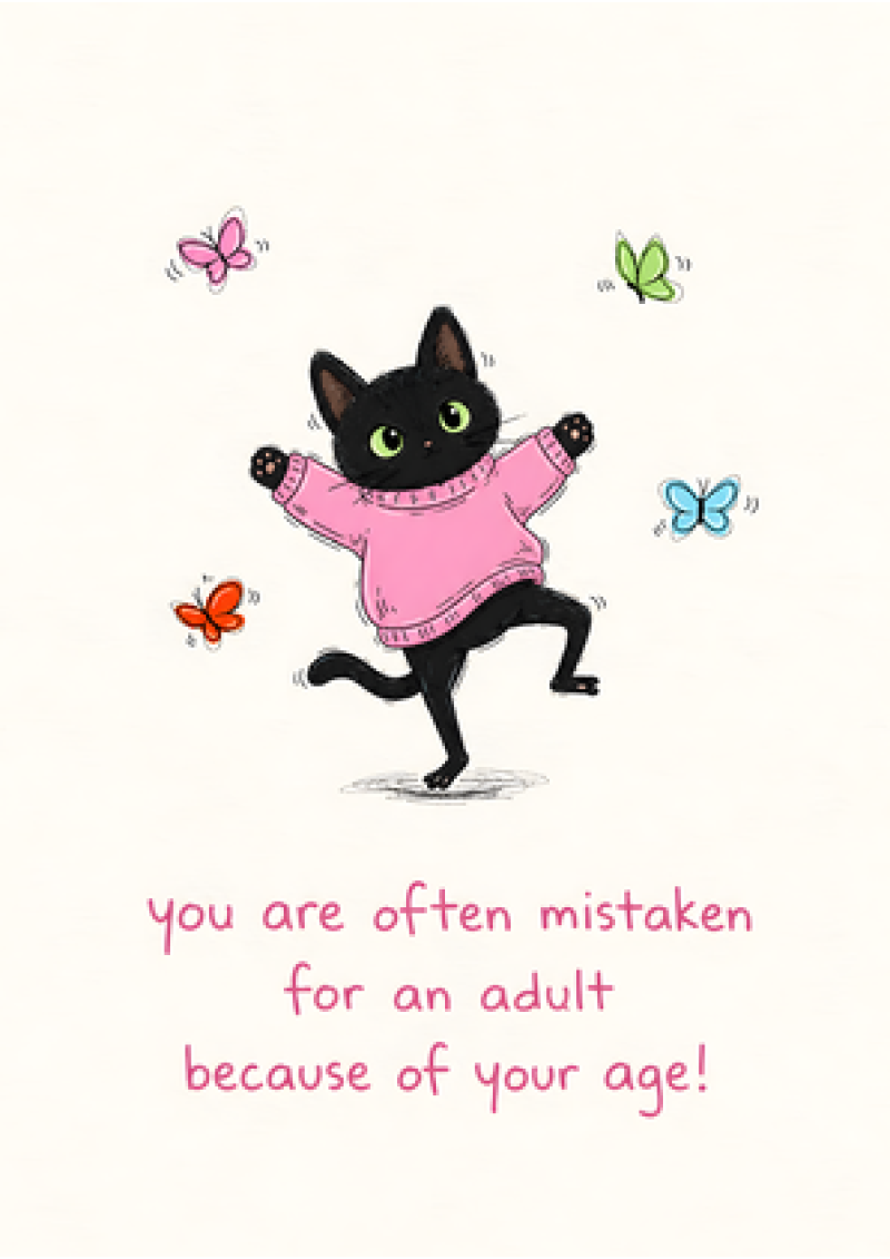 Mistaken For An Adult (Cat)