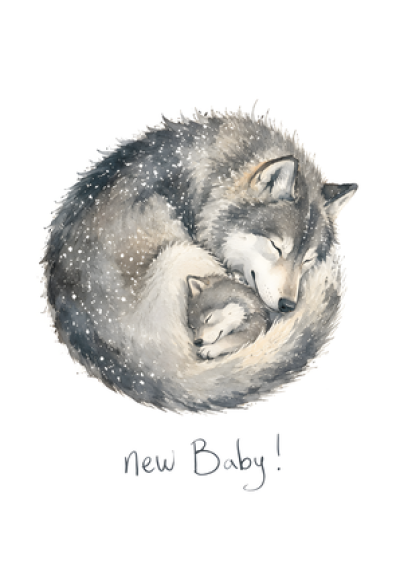 New Baby - Wolf And Pup