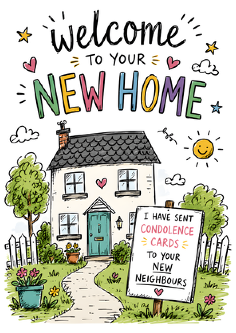 New Home Condolences To Your Neighbours