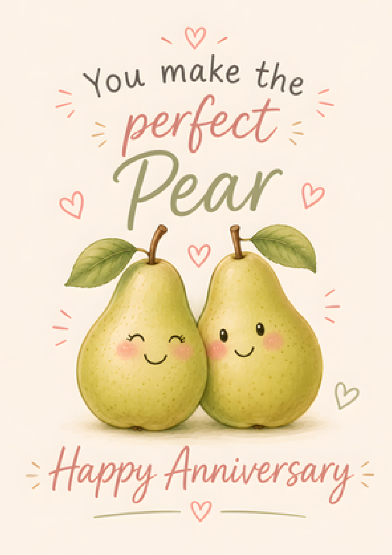 You Make the Perfect Pear – Happy Anniversary