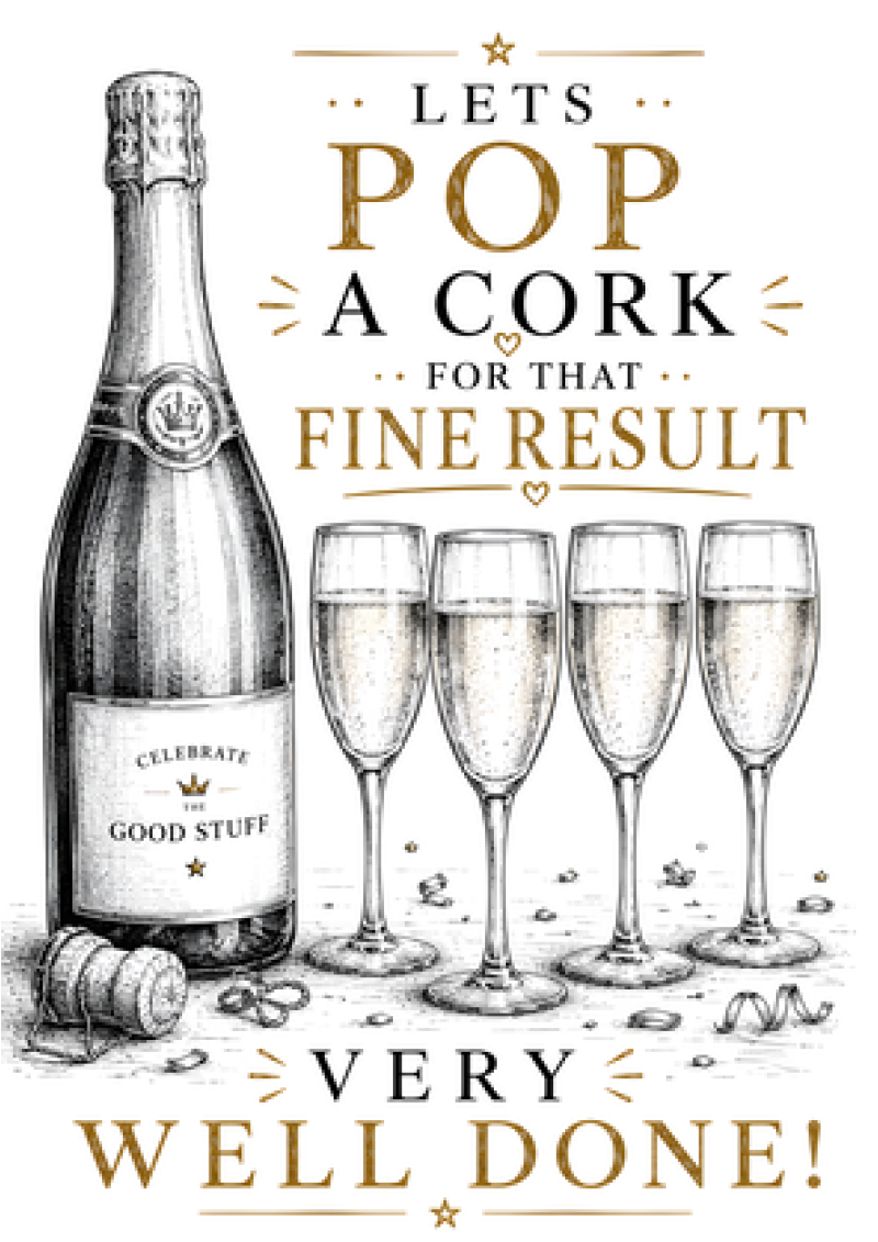 Pop A Cork Fine Result