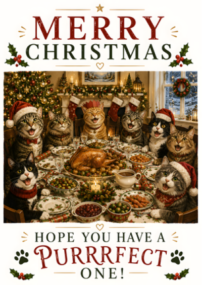 Purrfect Christmas (Cats' Dinner)