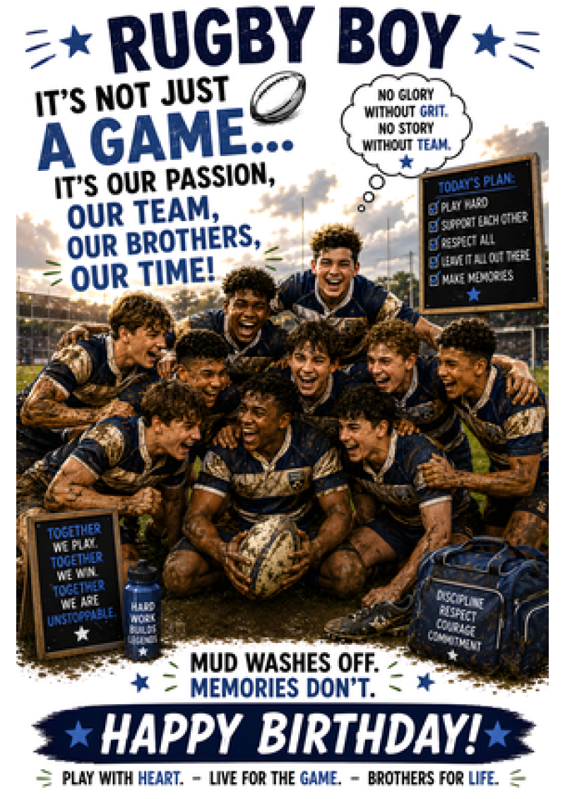 Rugby Boy Birthday