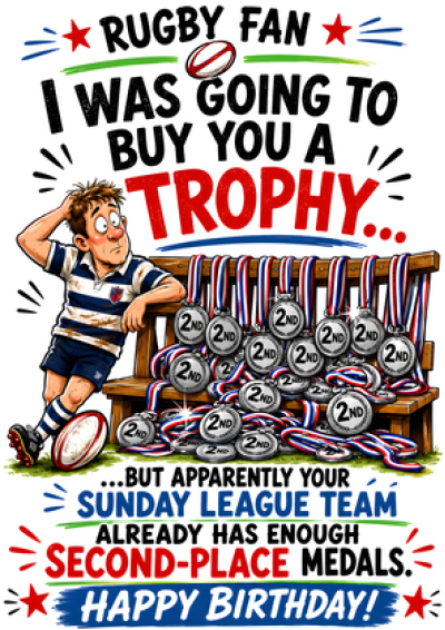 Rugby Fan – Second-Place Medals
