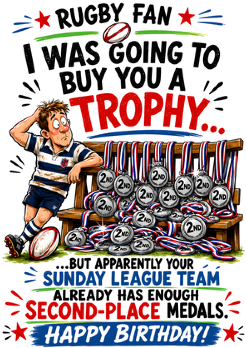 Rugby Fan – Second-Place Medals