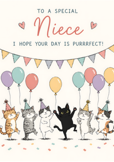 To A Special Niece - Purrfect Day