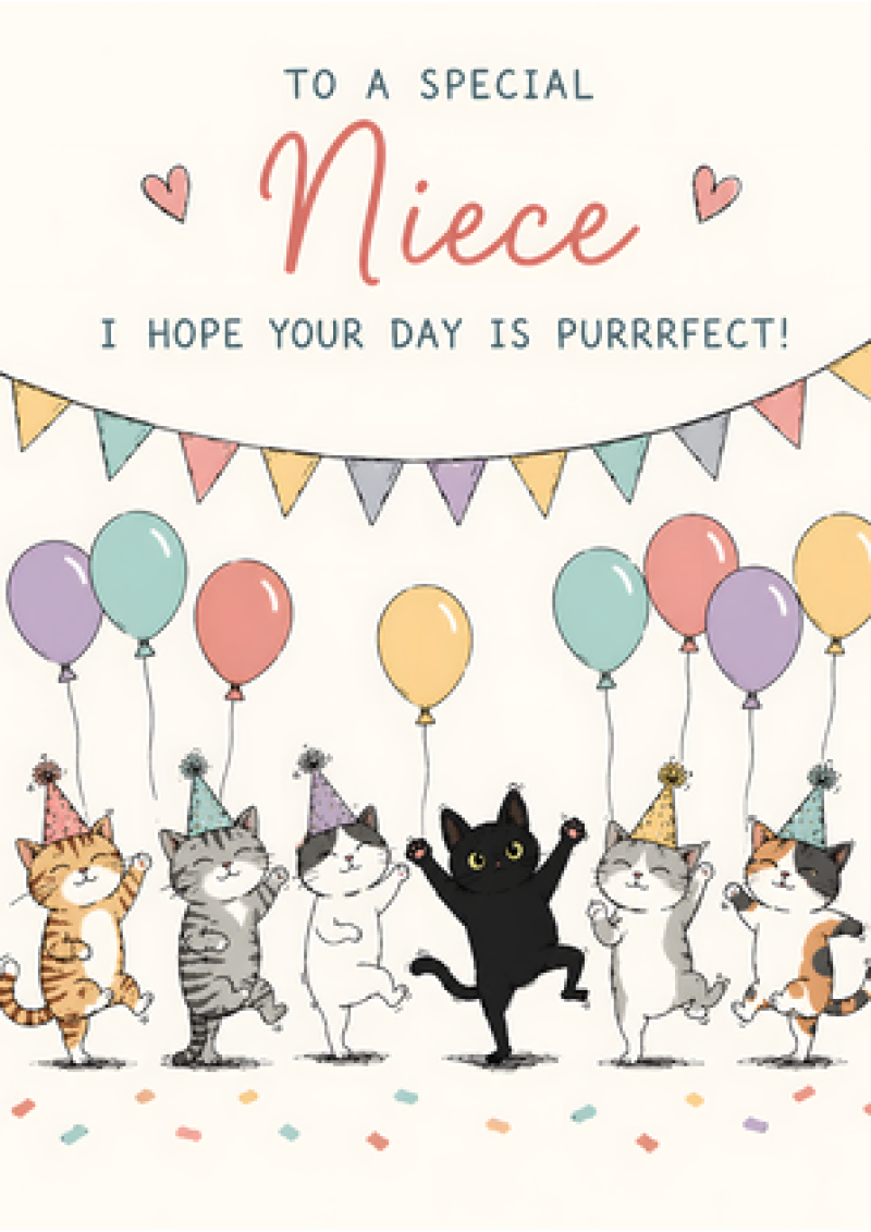 To A Special Niece - Purrfect Day