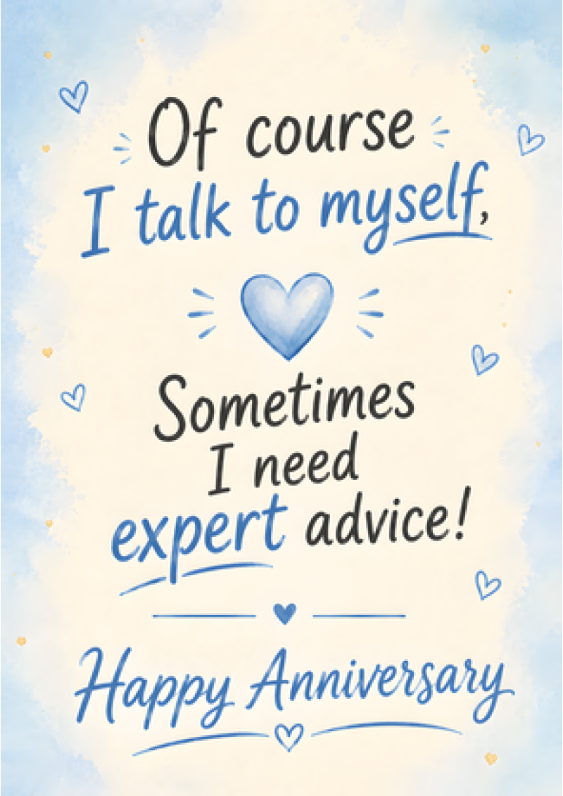 I Talk To Myself - Happy Anniversary