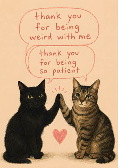 Thank You For Being Weird With Me (Cats)