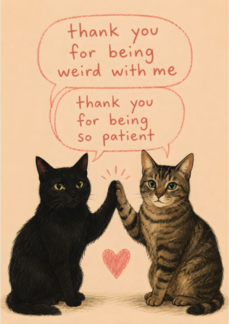 Thank You For Being Weird With Me (Cats)