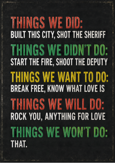 Things We Did (Song Lyrics)