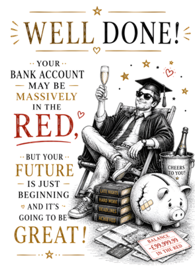 Well Done Bank Account In The Red (Him)