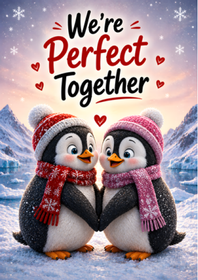 We're Perfect Together Penguins