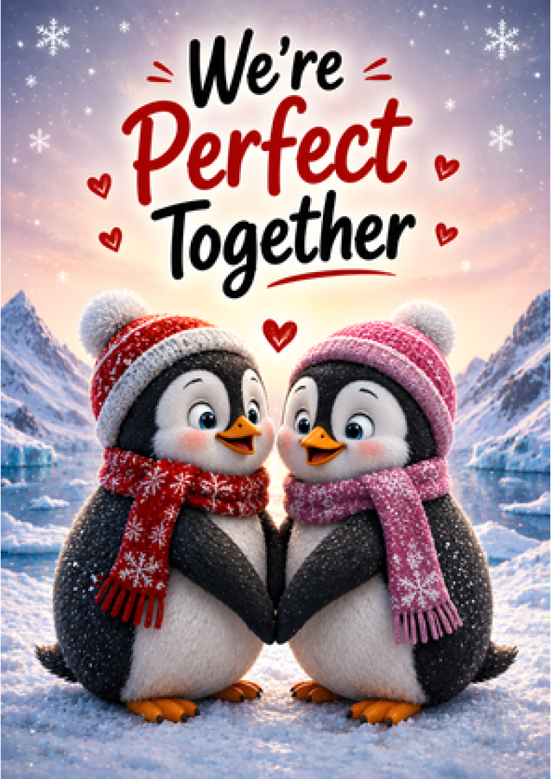 We're Perfect Together Penguins