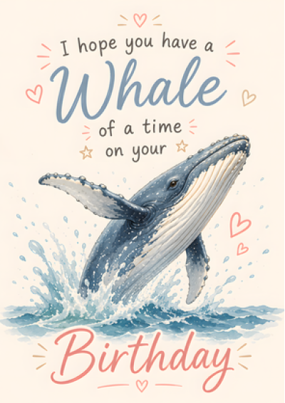 Whale of a Time – Happy Birthday