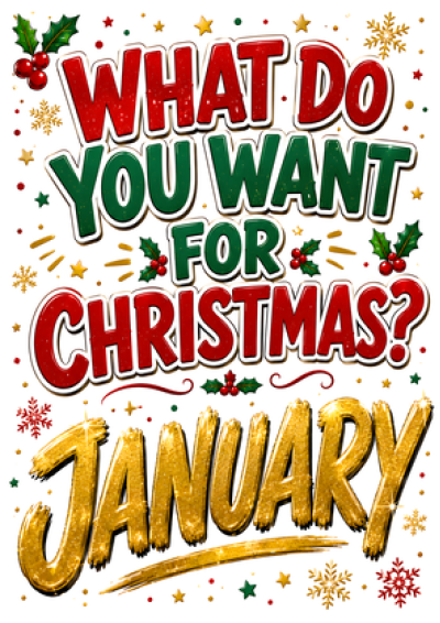 What Do You Want for Christmas? January