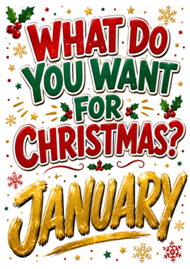 What Do You Want for Christmas? January