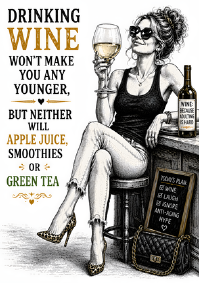 Drinking Wine Won't Make You Any Younger