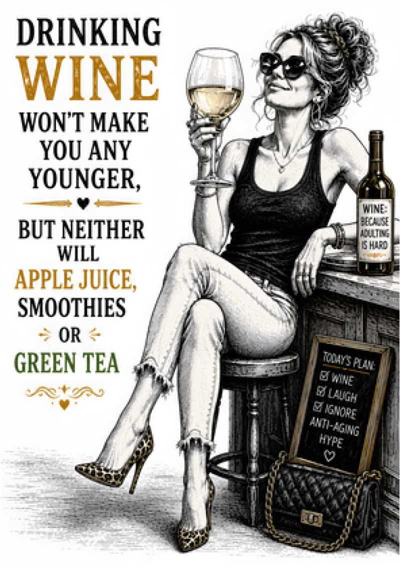 Drinking Wine Won't Make You Any Younger