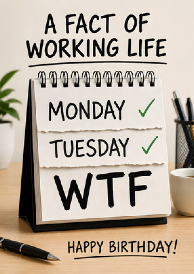 Monday, Tuesday, WTF - Happy Birthday