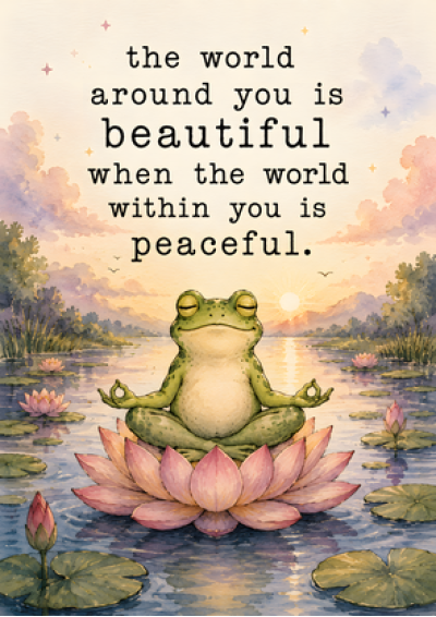 The World Within You Is Peaceful (Frog)